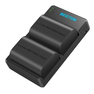 BESTON 2-Pack LP-E6 LP-E6N Battery and Charger