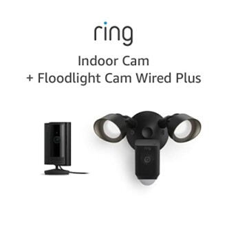 Ring Floodlight Cam Wired Plus with All-new Ring Indoor Cam
